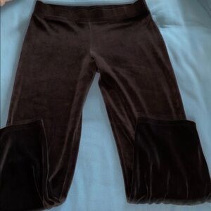 Talbots size L black velour lounge pants